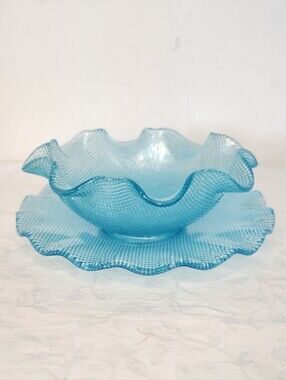 Vintage Blue Candy Dish Set